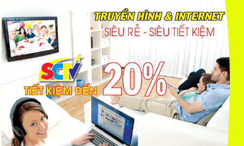 Internet tốc độ cao trên mạng cáp SCTV tưng bừng khuyến mại