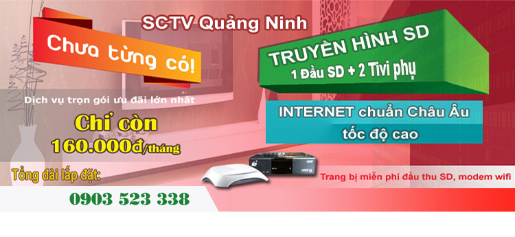 SCTV Quảng Ninh: Chương trình khuyến mãi quý 2