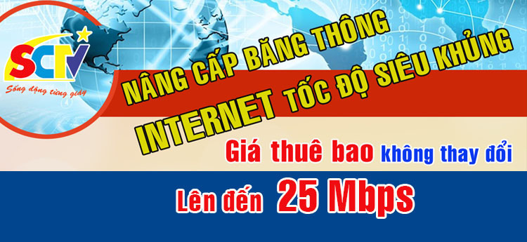 SCTV Quảng Ninh nâng cấp tốc độ đường truyền internet lên đến 25Mbps